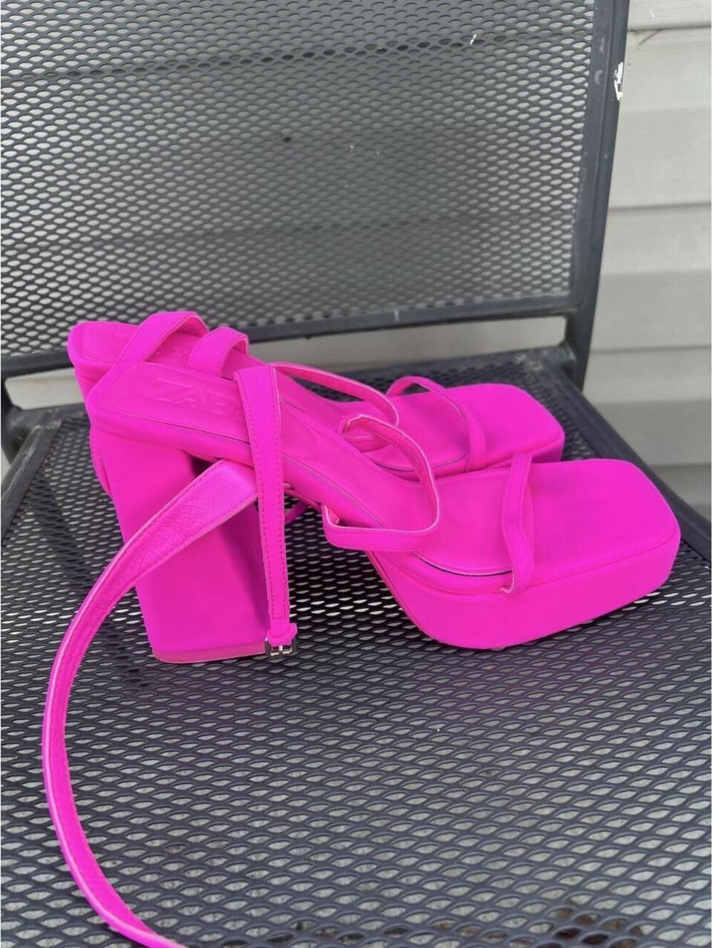 ZARA Women's Pink Platform Sandals Size 7 (38)